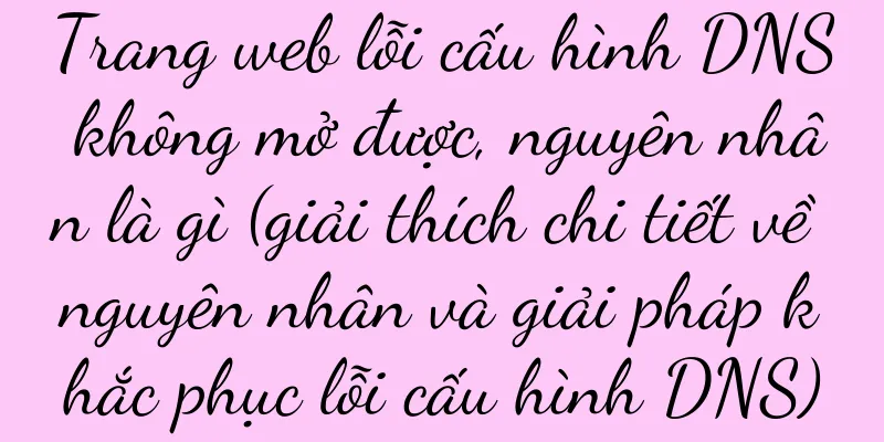 Trang web lỗi cấu hình DNS không mở được, nguyên nhân là gì (giải thích chi tiết về nguyên nhân và giải pháp khắc phục lỗi cấu hình DNS)