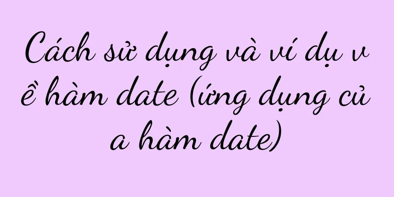 Cách sử dụng và ví dụ về hàm date (ứng dụng của hàm date)