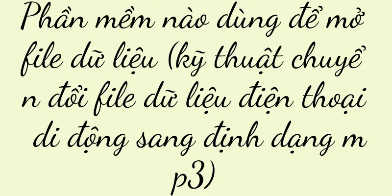 Phần mềm nào dùng để mở file dữ liệu (kỹ thuật chuyển đổi file dữ liệu điện thoại di động sang định dạng mp3)