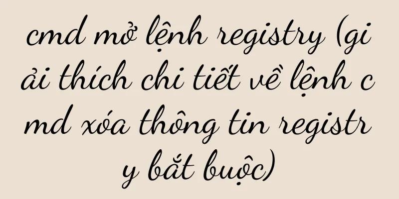 cmd mở lệnh registry (giải thích chi tiết về lệnh cmd xóa thông tin registry bắt buộc)