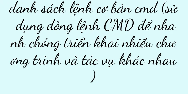 danh sách lệnh cơ bản cmd (sử dụng dòng lệnh CMD để nhanh chóng triển khai nhiều chương trình và tác vụ khác nhau)