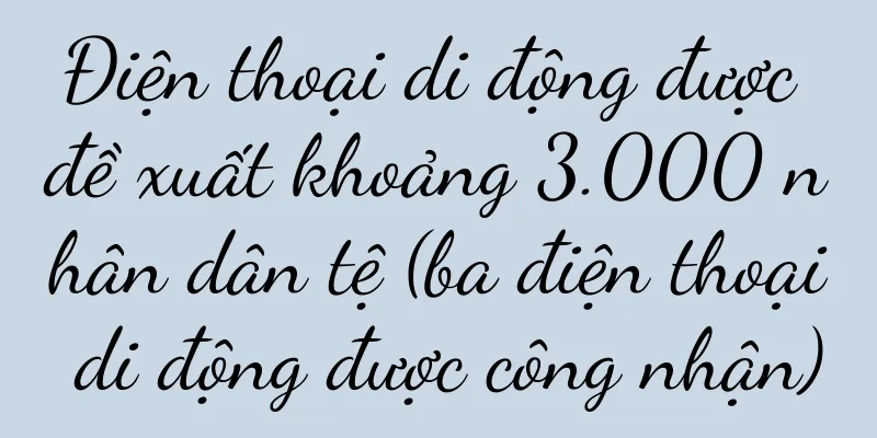 Điện thoại di động được đề xuất khoảng 3.000 nhân dân tệ (ba điện thoại di động được công nhận)