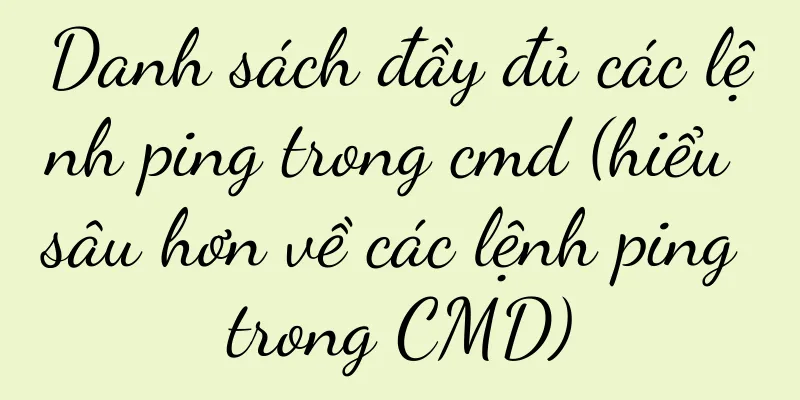 Danh sách đầy đủ các lệnh ping trong cmd (hiểu sâu hơn về các lệnh ping trong CMD)