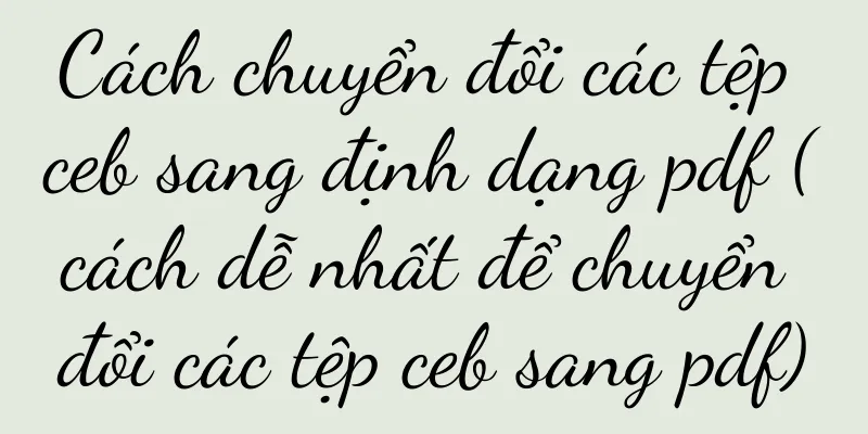 Cách chuyển đổi các tệp ceb sang định dạng pdf (cách dễ nhất để chuyển đổi các tệp ceb sang pdf)