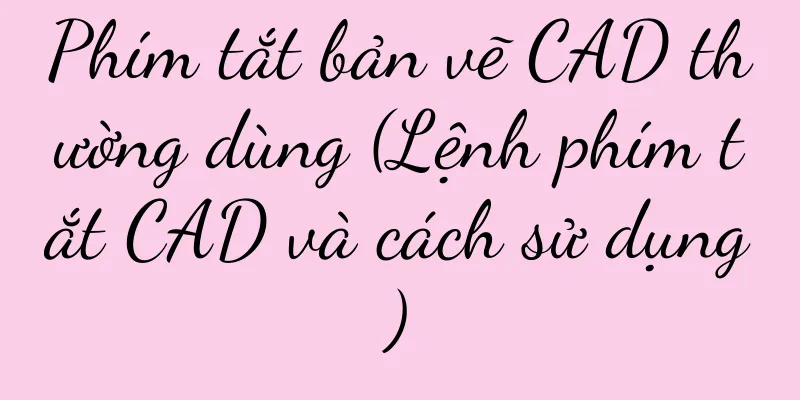 Phím tắt bản vẽ CAD thường dùng (Lệnh phím tắt CAD và cách sử dụng)