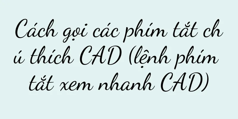 Cách gọi các phím tắt chú thích CAD (lệnh phím tắt xem nhanh CAD)