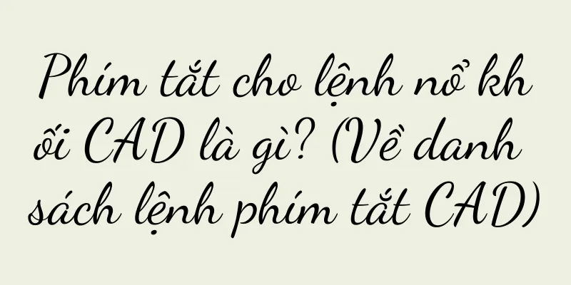 Phím tắt cho lệnh nổ khối CAD là gì? (Về danh sách lệnh phím tắt CAD)