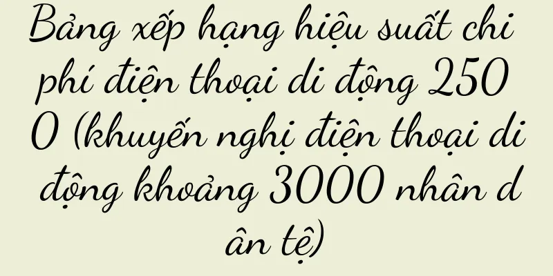 Bảng xếp hạng hiệu suất chi phí điện thoại di động 2500 (khuyến nghị điện thoại di động khoảng 3000 nhân dân tệ)