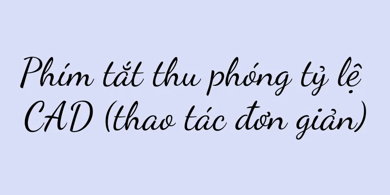Phím tắt thu phóng tỷ lệ CAD (thao tác đơn giản)