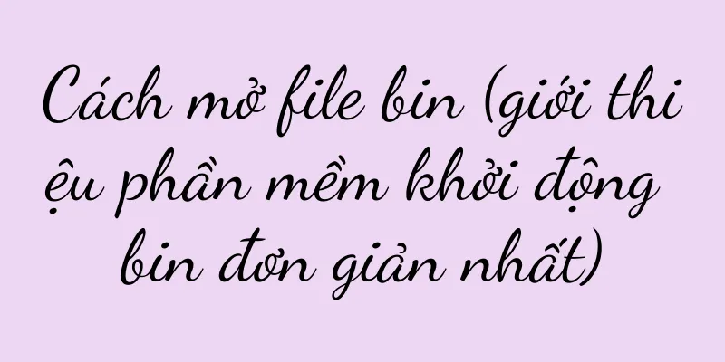 Cách mở file bin (giới thiệu phần mềm khởi động bin đơn giản nhất)