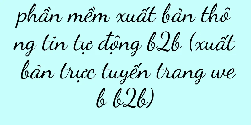phần mềm xuất bản thông tin tự động b2b (xuất bản trực tuyến trang web b2b)