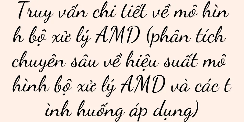 Truy vấn chi tiết về mô hình bộ xử lý AMD (phân tích chuyên sâu về hiệu suất mô hình bộ xử lý AMD và các tình huống áp dụng)