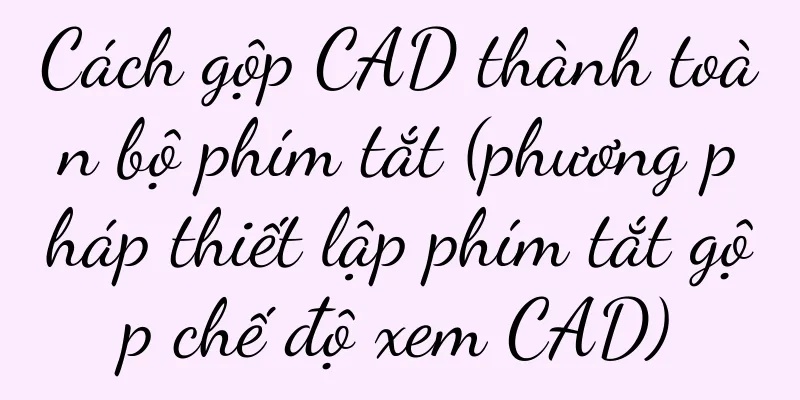Cách gộp CAD thành toàn bộ phím tắt (phương pháp thiết lập phím tắt gộp chế độ xem CAD)
