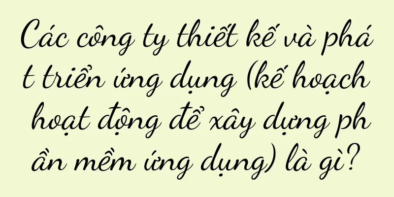 Các công ty thiết kế và phát triển ứng dụng (kế hoạch hoạt động để xây dựng phần mềm ứng dụng) là gì?