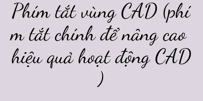 Phím tắt vùng CAD (phím tắt chính để nâng cao hiệu quả hoạt động CAD)