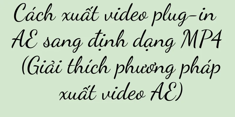 Cách xuất video plug-in AE sang định dạng MP4 (Giải thích phương pháp xuất video AE)