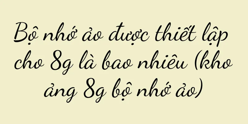 Bộ nhớ ảo được thiết lập cho 8g là bao nhiêu (khoảng 8g bộ nhớ ảo)