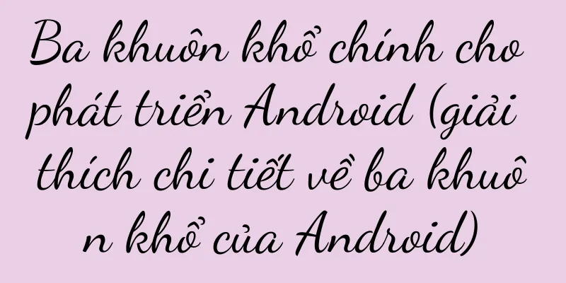 Ba khuôn khổ chính cho phát triển Android (giải thích chi tiết về ba khuôn khổ của Android)