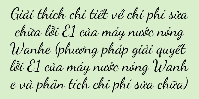 Giải thích chi tiết về chi phí sửa chữa lỗi E1 của máy nước nóng Wanhe (phương pháp giải quyết lỗi E1 của máy nước nóng Wanhe và phân tích chi phí sửa chữa)