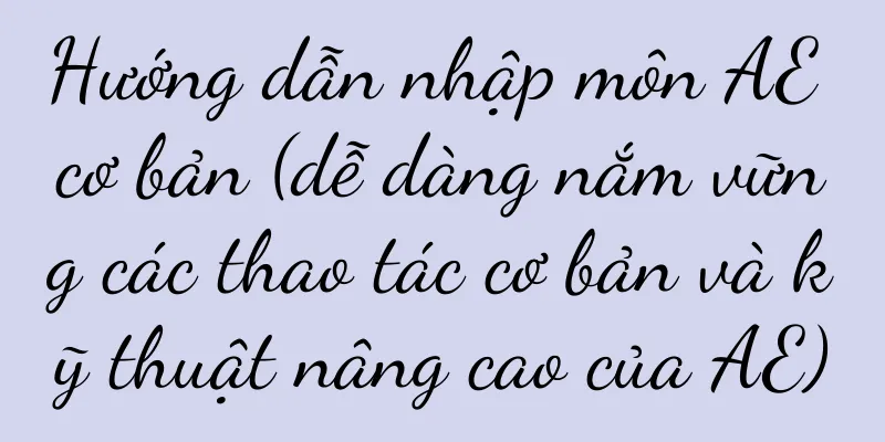 Hướng dẫn nhập môn AE cơ bản (dễ dàng nắm vững các thao tác cơ bản và kỹ thuật nâng cao của AE)