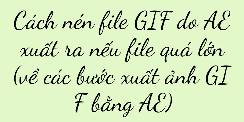 Cách nén file GIF do AE xuất ra nếu file quá lớn (về các bước xuất ảnh GIF bằng AE)