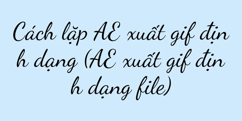 Cách lặp AE xuất gif định dạng (AE xuất gif định dạng file)