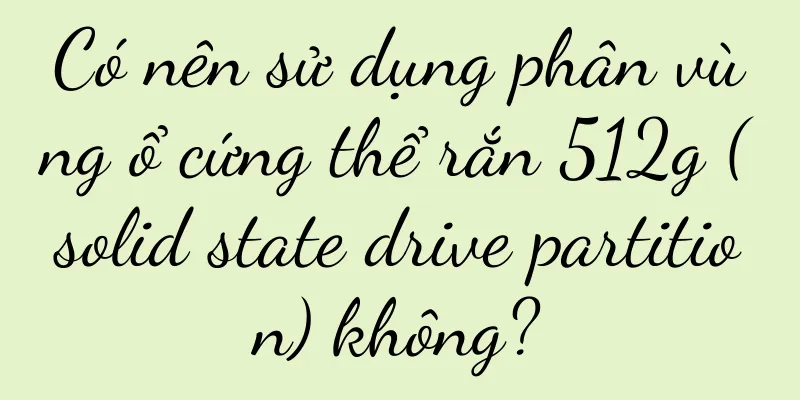 Có nên sử dụng phân vùng ổ cứng thể rắn 512g (solid state drive partition) không?