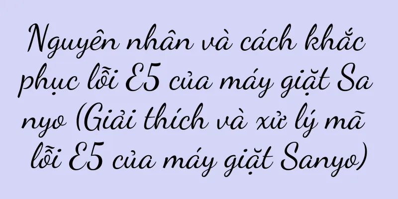 Nguyên nhân và cách khắc phục lỗi E5 của máy giặt Sanyo (Giải thích và xử lý mã lỗi E5 của máy giặt Sanyo)
