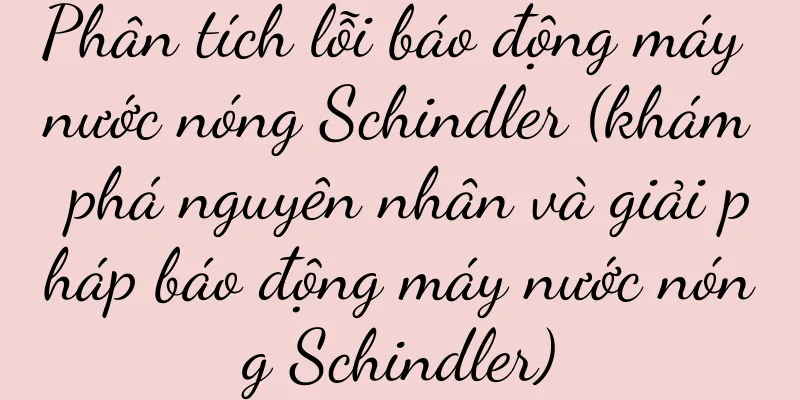Phân tích lỗi báo động máy nước nóng Schindler (khám phá nguyên nhân và giải pháp báo động máy nước nóng Schindler)
