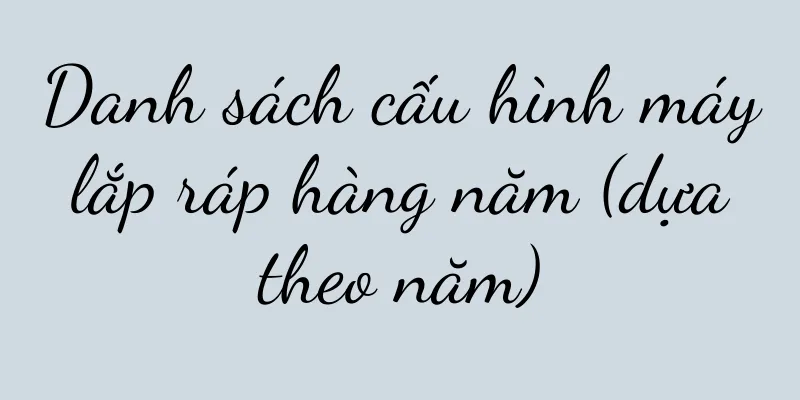 Danh sách cấu hình máy lắp ráp hàng năm (dựa theo năm)