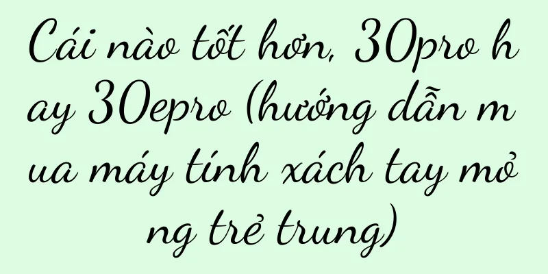Cái nào tốt hơn, 30pro hay 30epro (hướng dẫn mua máy tính xách tay mỏng trẻ trung)