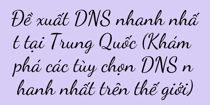 Đề xuất DNS nhanh nhất tại Trung Quốc (Khám phá các tùy chọn DNS nhanh nhất trên thế giới)