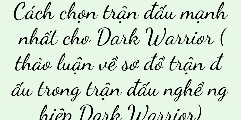Cách chọn trận đấu mạnh nhất cho Dark Warrior (thảo luận về sơ đồ trận đấu trong trận đấu nghề nghiệp Dark Warrior)