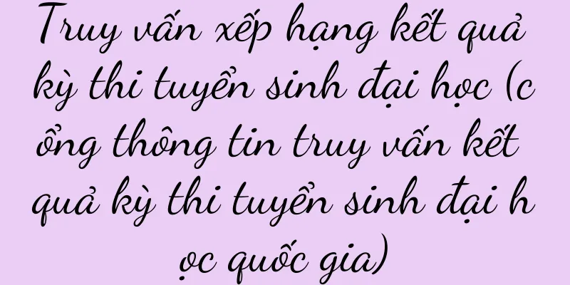 Truy vấn xếp hạng kết quả kỳ thi tuyển sinh đại học (cổng thông tin truy vấn kết quả kỳ thi tuyển sinh đại học quốc gia)