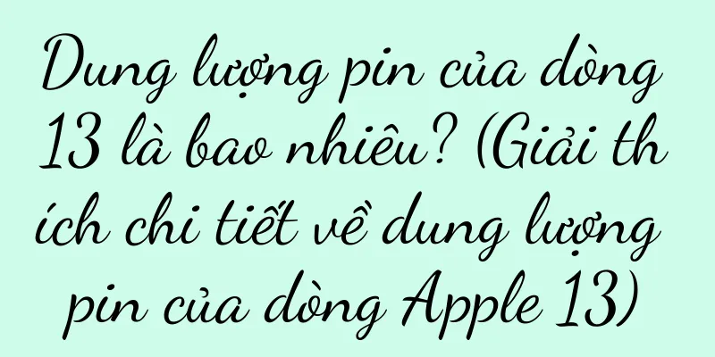 Dung lượng pin của dòng 13 là bao nhiêu? (Giải thích chi tiết về dung lượng pin của dòng Apple 13)