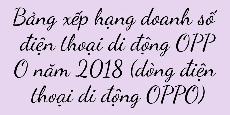 Bảng xếp hạng doanh số điện thoại di động OPPO năm 2018 (dòng điện thoại di động OPPO)
