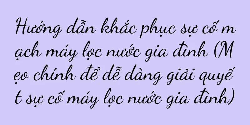 Hướng dẫn khắc phục sự cố mạch máy lọc nước gia đình (Mẹo chính để dễ dàng giải quyết sự cố máy lọc nước gia đình)