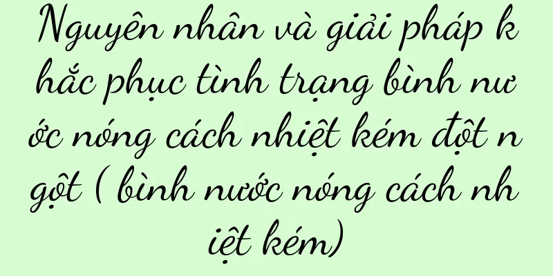 Nguyên nhân và giải pháp khắc phục tình trạng bình nước nóng cách nhiệt kém đột ngột ( bình nước nóng cách nhiệt kém)