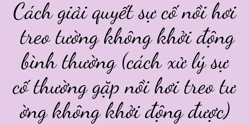 Cách giải quyết sự cố nồi hơi treo tường không khởi động bình thường (cách xử lý sự cố thường gặp nồi hơi treo tường không khởi động được)