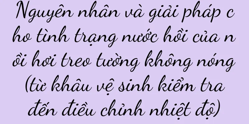 Nguyên nhân và giải pháp cho tình trạng nước hồi của nồi hơi treo tường không nóng (từ khâu vệ sinh kiểm tra đến điều chỉnh nhiệt độ)