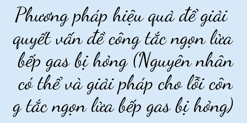 Phương pháp hiệu quả để giải quyết vấn đề công tắc ngọn lửa bếp gas bị hỏng (Nguyên nhân có thể và giải pháp cho lỗi công tắc ngọn lửa bếp gas bị hỏng)