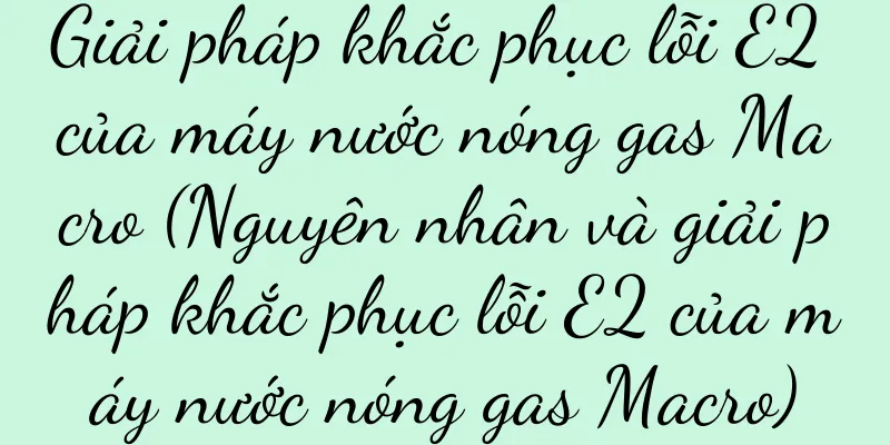Giải pháp khắc phục lỗi E2 của máy nước nóng gas Macro (Nguyên nhân và giải pháp khắc phục lỗi E2 của máy nước nóng gas Macro)