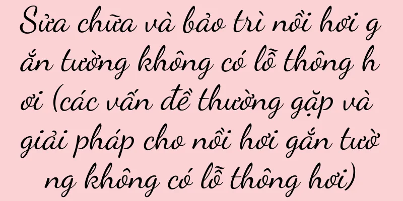 Sửa chữa và bảo trì nồi hơi gắn tường không có lỗ thông hơi (các vấn đề thường gặp và giải pháp cho nồi hơi gắn tường không có lỗ thông hơi)