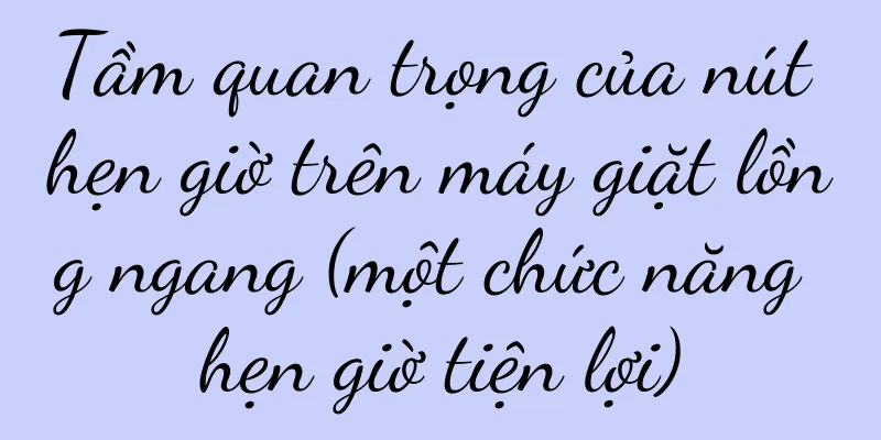 Tầm quan trọng của nút hẹn giờ trên máy giặt lồng ngang (một chức năng hẹn giờ tiện lợi)