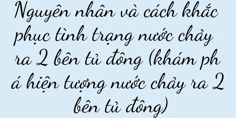 Nguyên nhân và cách khắc phục tình trạng nước chảy ra 2 bên tủ đông (khám phá hiện tượng nước chảy ra 2 bên tủ đông)