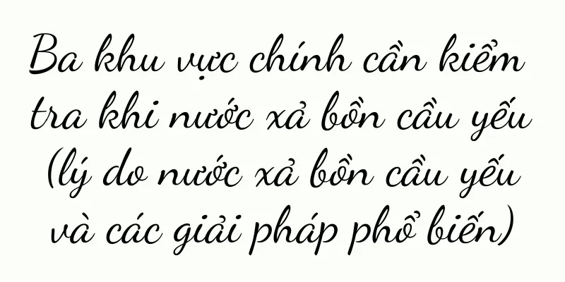 Ba khu vực chính cần kiểm tra khi nước xả bồn cầu yếu (lý do nước xả bồn cầu yếu và các giải pháp phổ biến)