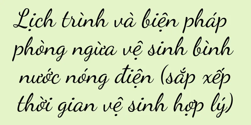 Lịch trình và biện pháp phòng ngừa vệ sinh bình nước nóng điện (sắp xếp thời gian vệ sinh hợp lý)