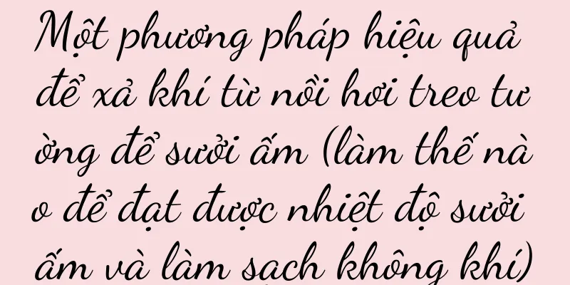 Một phương pháp hiệu quả để xả khí từ nồi hơi treo tường để sưởi ấm (làm thế nào để đạt được nhiệt độ sưởi ấm và làm sạch không khí)