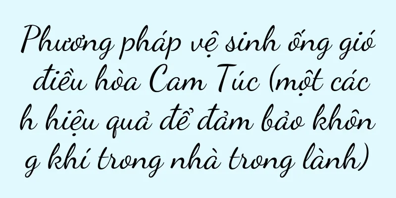 Phương pháp vệ sinh ống gió điều hòa Cam Túc (một cách hiệu quả để đảm bảo không khí trong nhà trong lành)