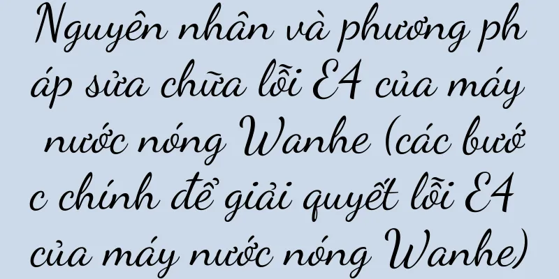 Nguyên nhân và phương pháp sửa chữa lỗi E4 của máy nước nóng Wanhe (các bước chính để giải quyết lỗi E4 của máy nước nóng Wanhe)